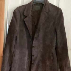 Vintage leather coat jacket 1995 outfit JpR leather authentic washable sz 10